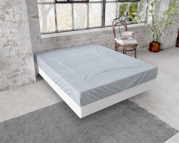 Drap-housse en flanelle Premium Gris