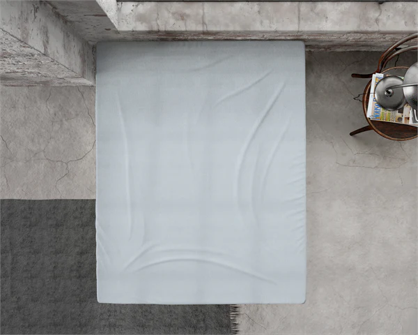 Drap-housse en flanelle Premium Gris - Image 4