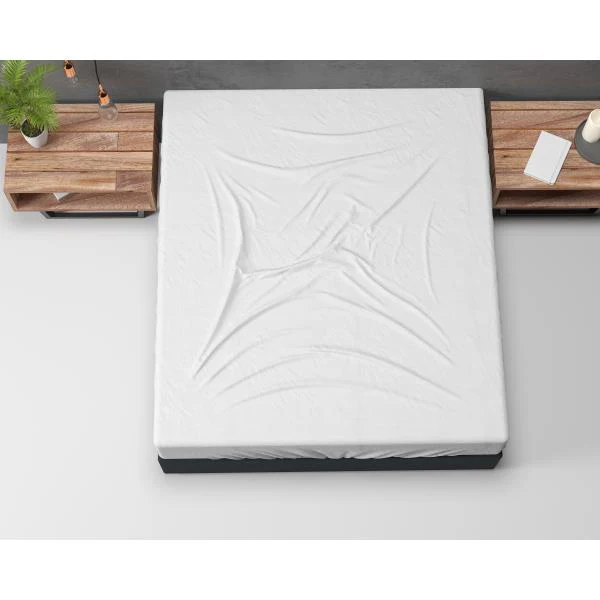 Drap-housse Basic Flanelle Blanc - Image 3