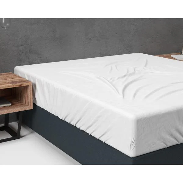 Drap-housse Basic Flanelle Blanc - Image 4