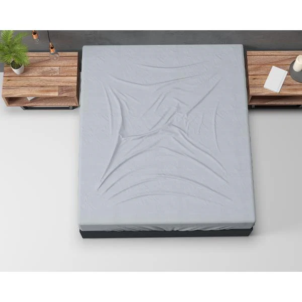 Drap-housse Basic Flanelle Gris