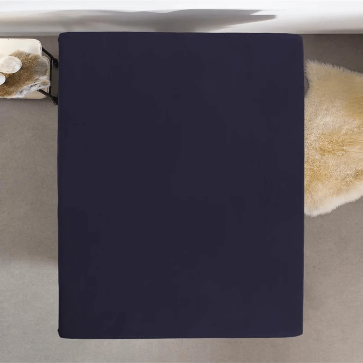 Drap-housse Double Jersey Bleu Marine - Image 3
