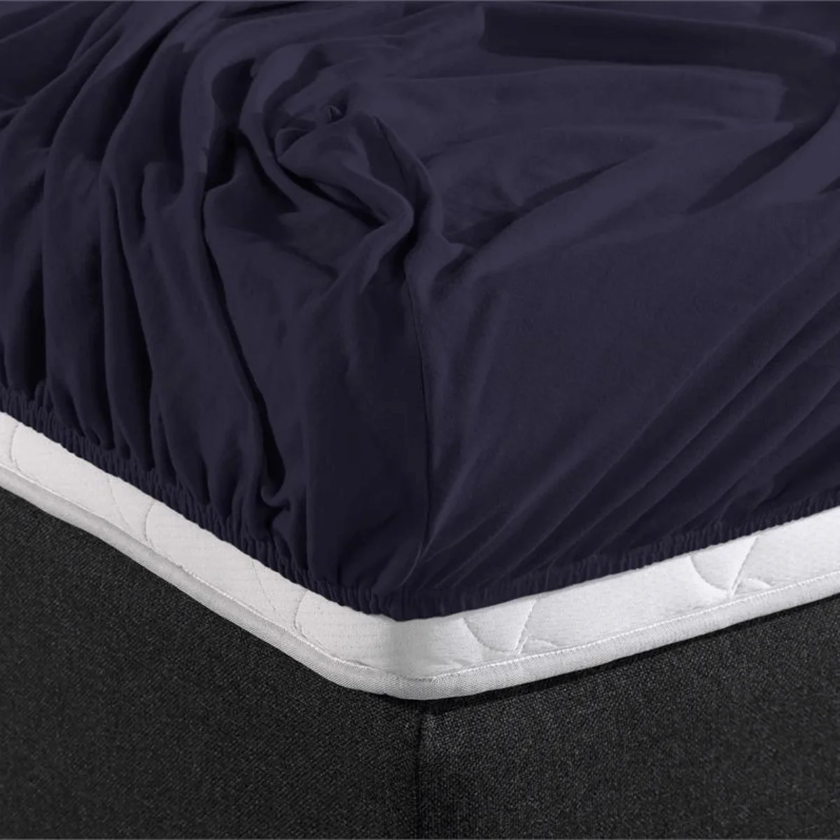 Drap-housse Double Jersey Bleu Marine - Image 5