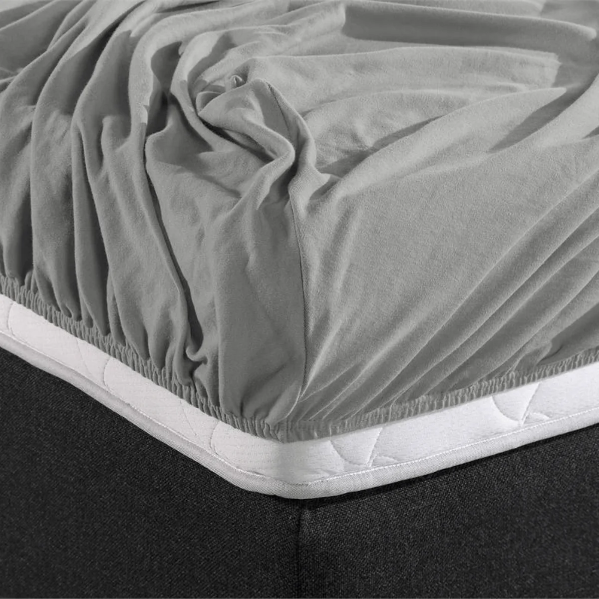 Drap-housse Double Jersey Gris - Image 5