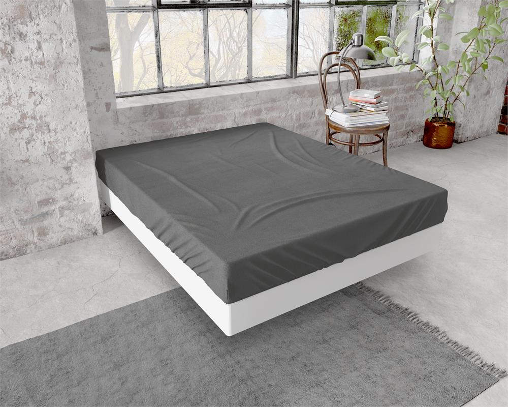 Drap-housse en flanelle Premium Anthracite - Image 3