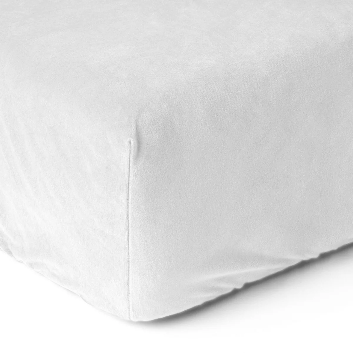 Drap-housse en Velours Blanc - Image 4