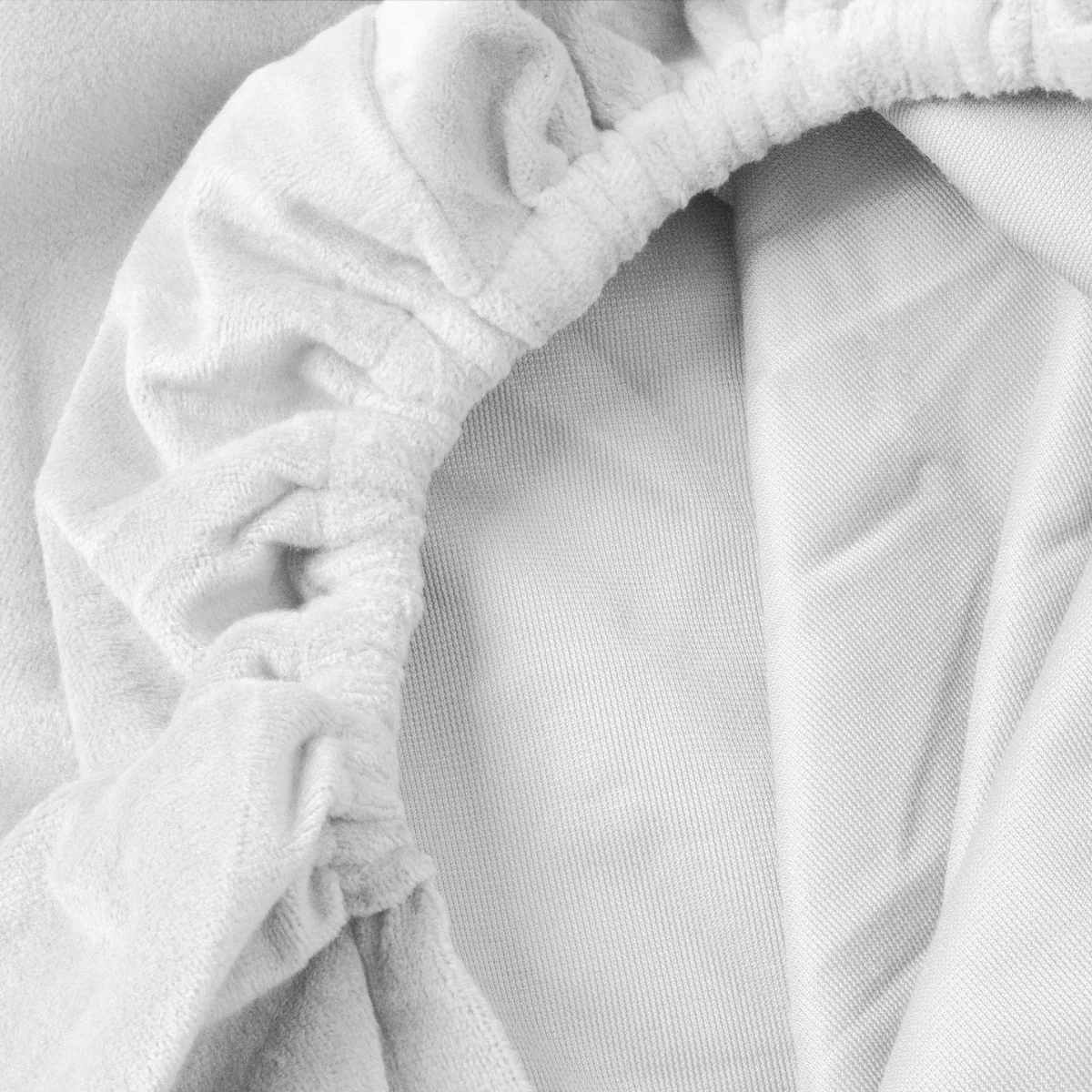 Drap-housse en Velours Blanc - Image 8