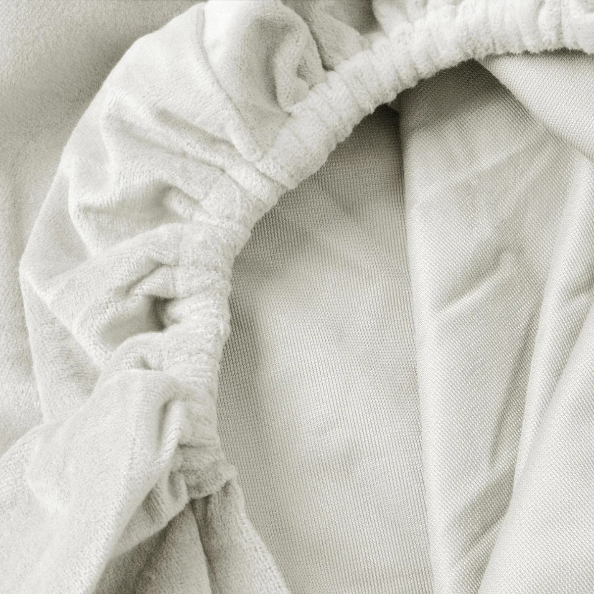 Drap-housse en Velours Crème - Image 7