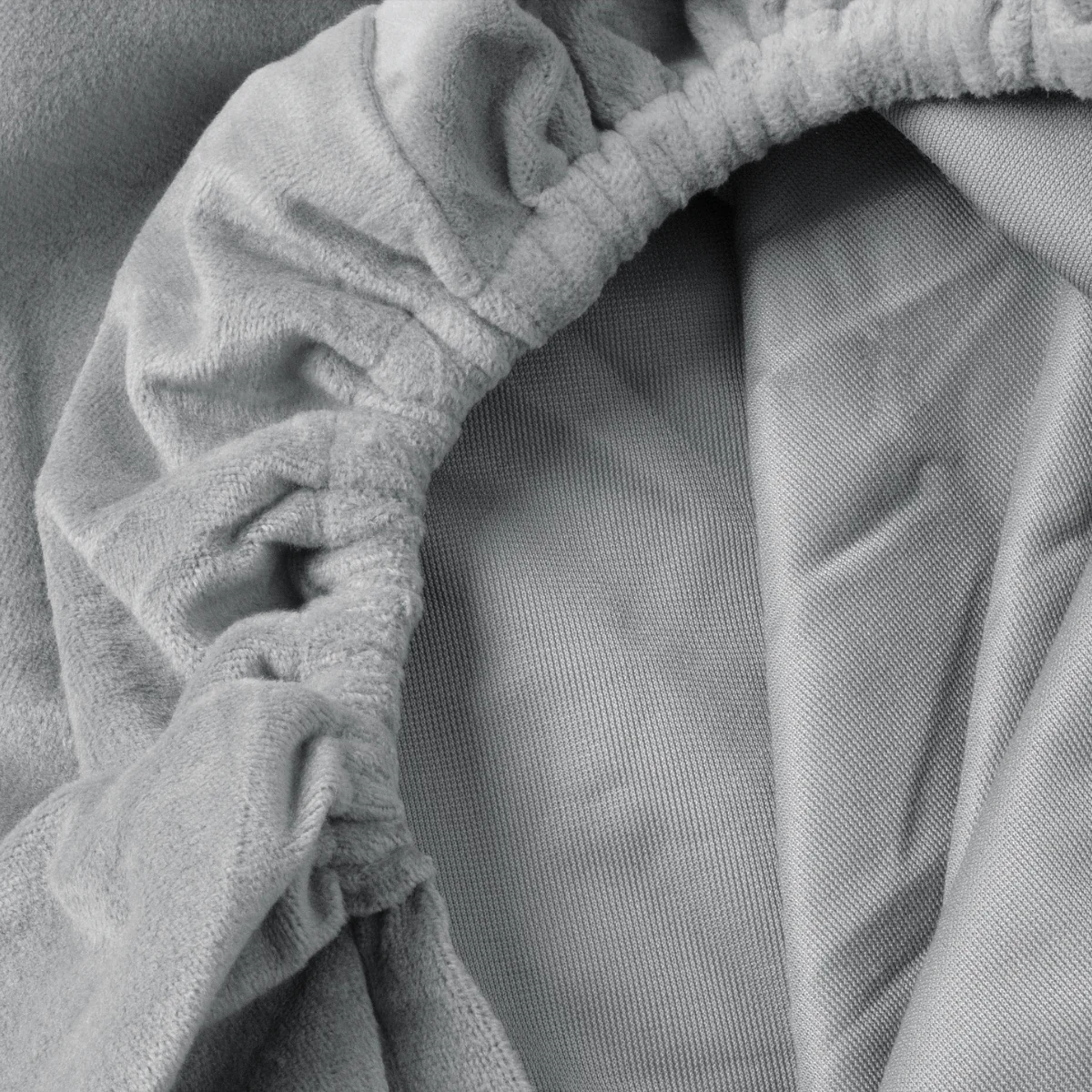 Drap-housse en Velours Gris - Image 7