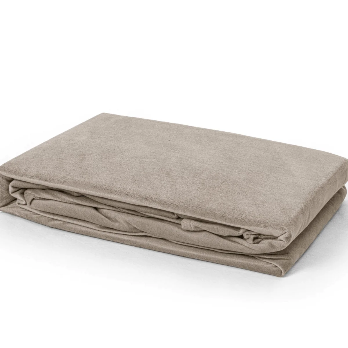 Drap-housse en Velours Taupe - Image 9
