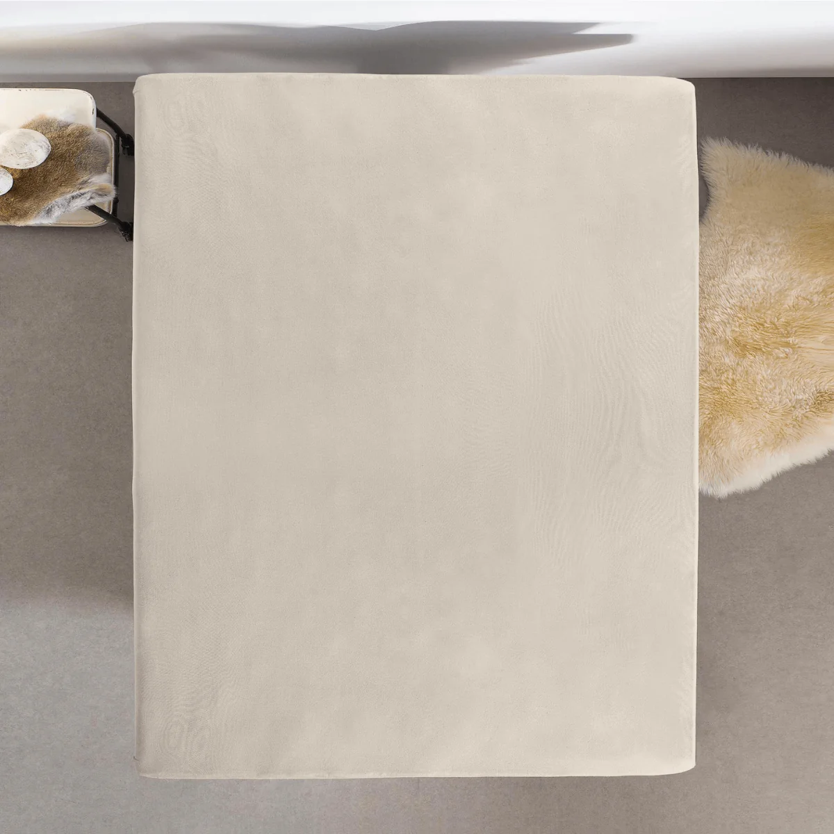 Drap-housse Jersey Topper Crème - Image 3
