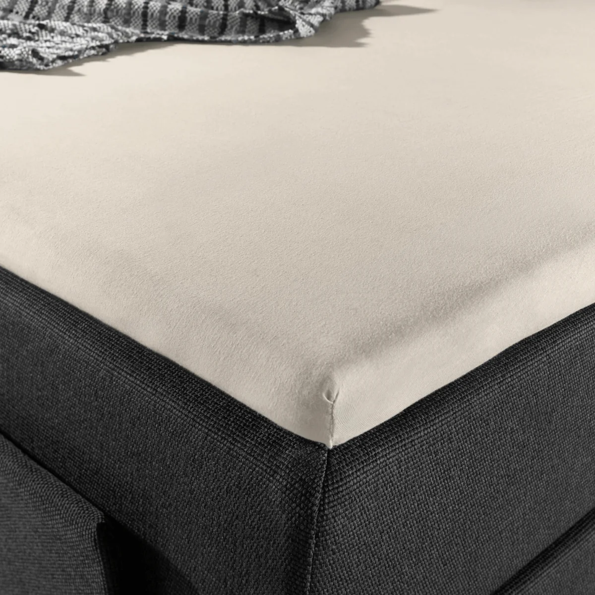 Drap-housse Jersey Topper Crème - Image 7