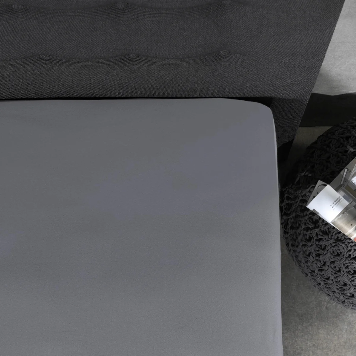 Drap-housse Jersey Topper Gris - Image 4