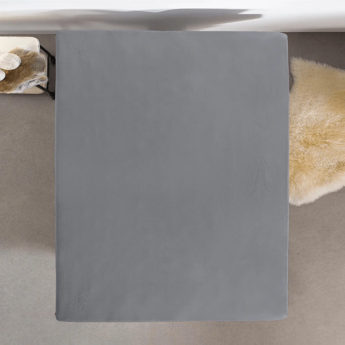 Drap-housse Jersey Topper Gris - Image 5