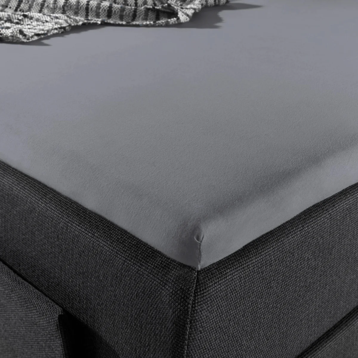 Drap-housse Jersey Topper Gris - Image 8