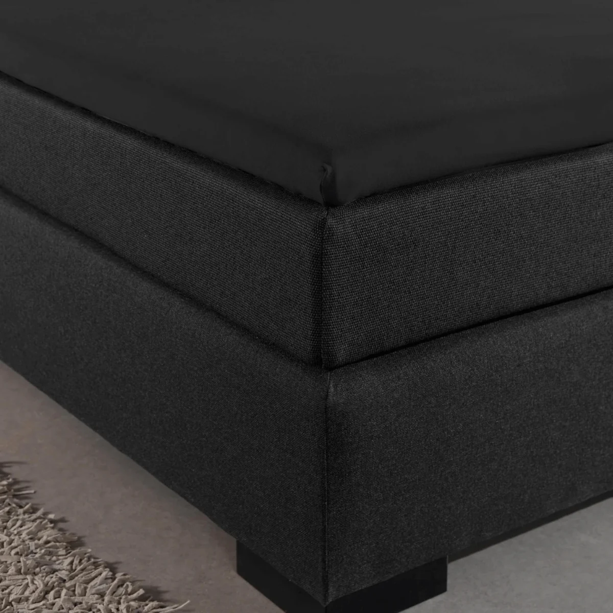 Drap-housse Jersey Topper Noir - Image 5