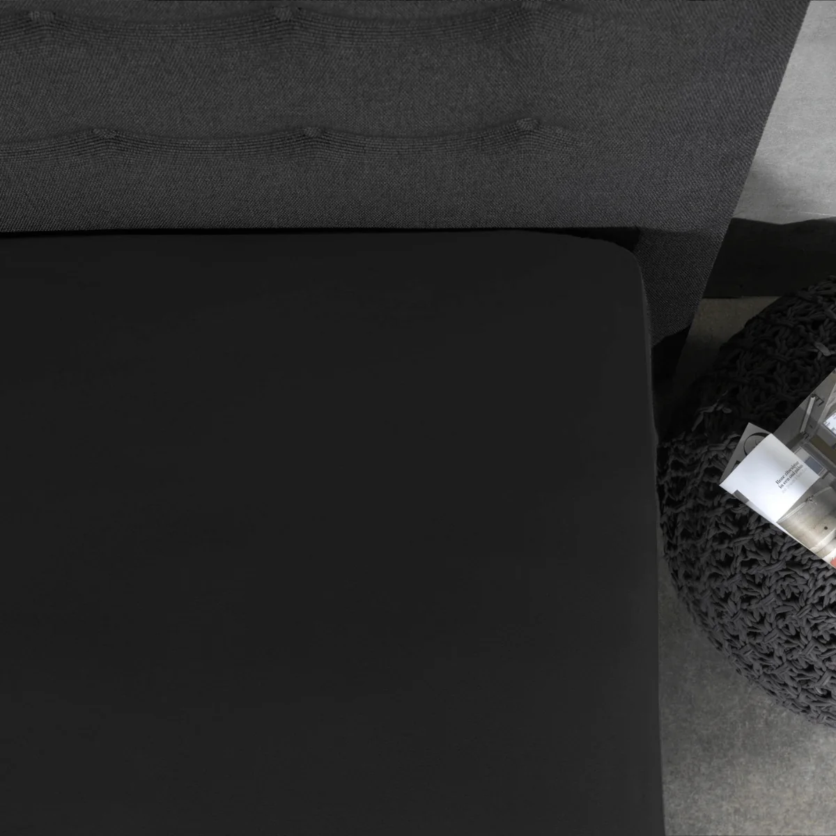 Drap-housse Jersey Topper Noir - Image 6