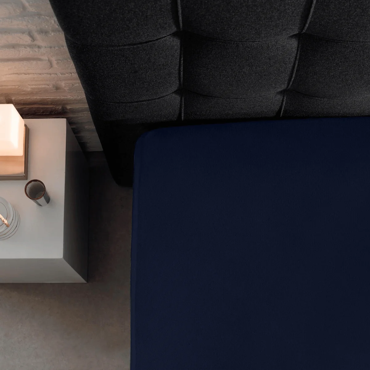Drap-housse Simple Jersey Bleu Indigo - Image 3