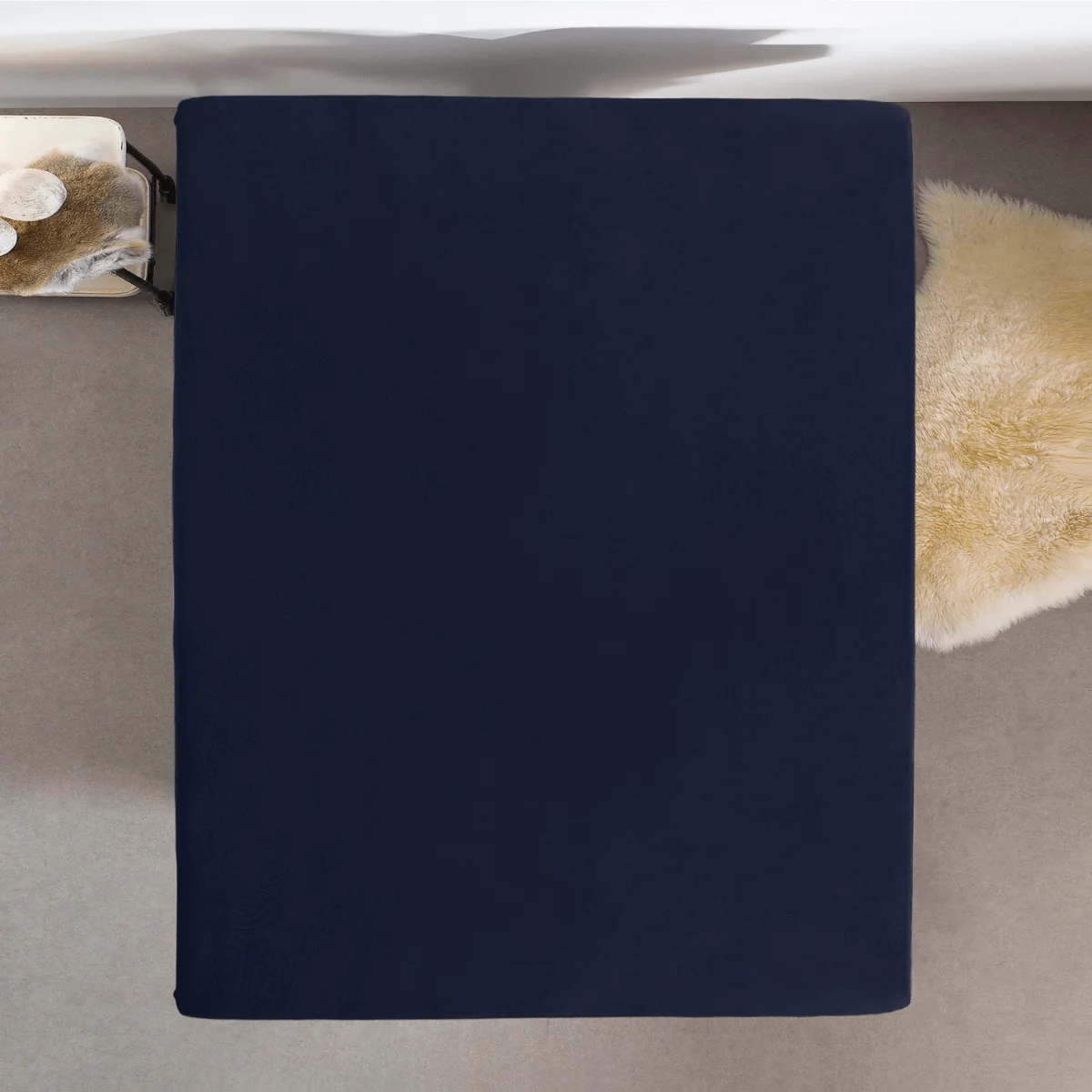 Drap-housse Simple Jersey Bleu Indigo - Image 6
