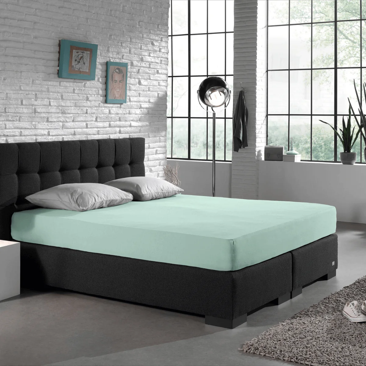 Drap-housse Simple Jersey Bleu Pastel