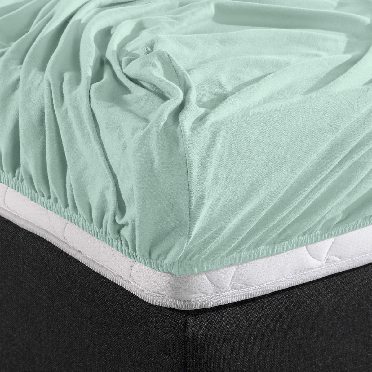 Drap-housse Simple Jersey Bleu Pastel - Image 7