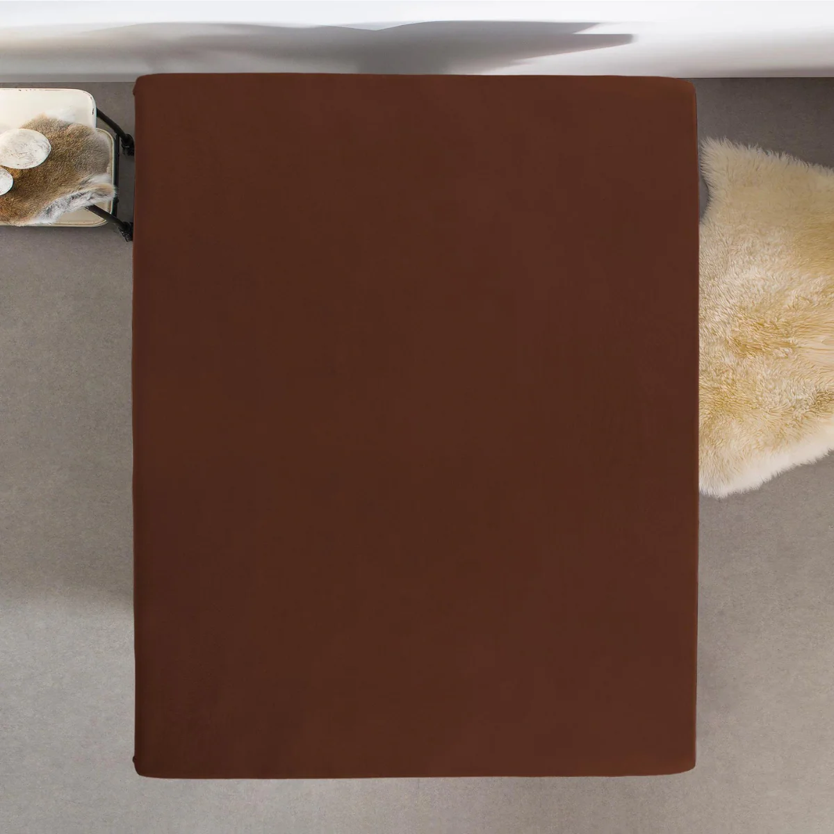 Drap-housse Simple Jersey Marron - Image 7