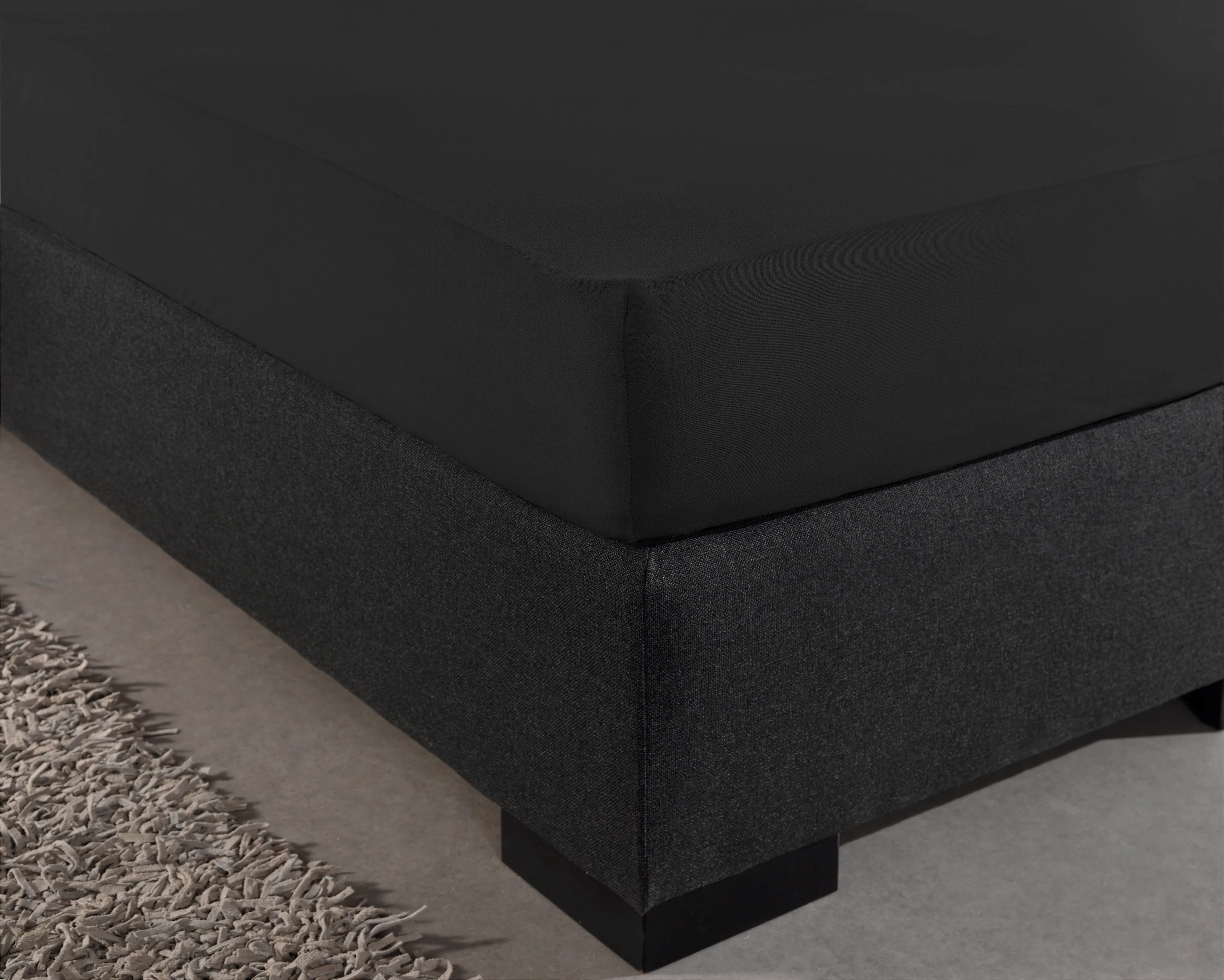 Drap-housse Simple Jersey Noir - Image 3