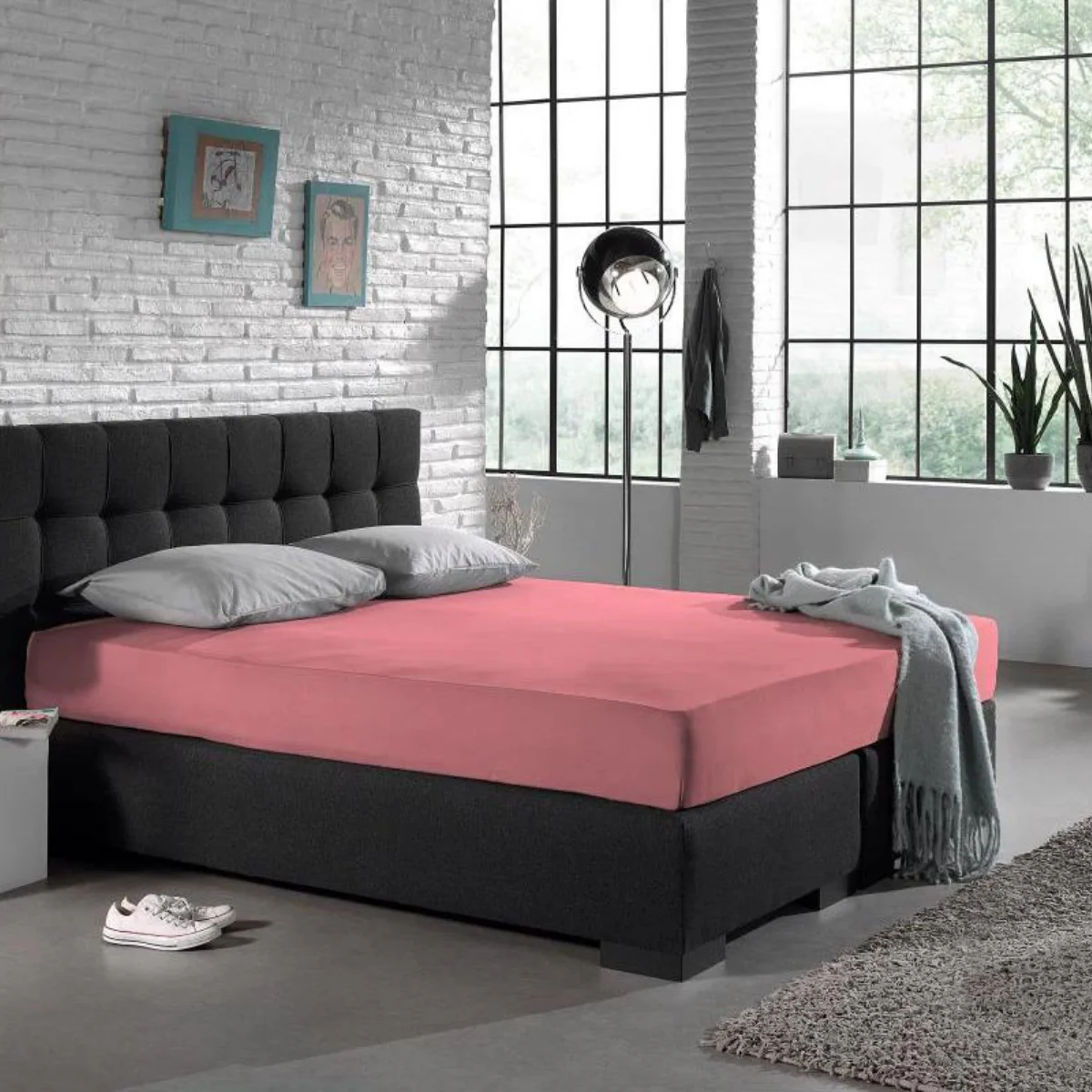 Drap-housse Simple Jersey Rose