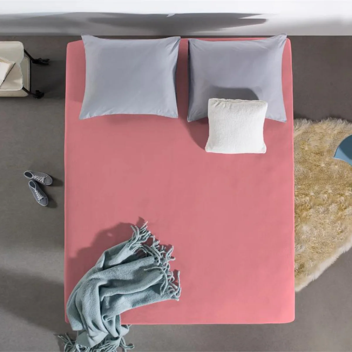 Drap-housse Simple Jersey Rose - Image 2