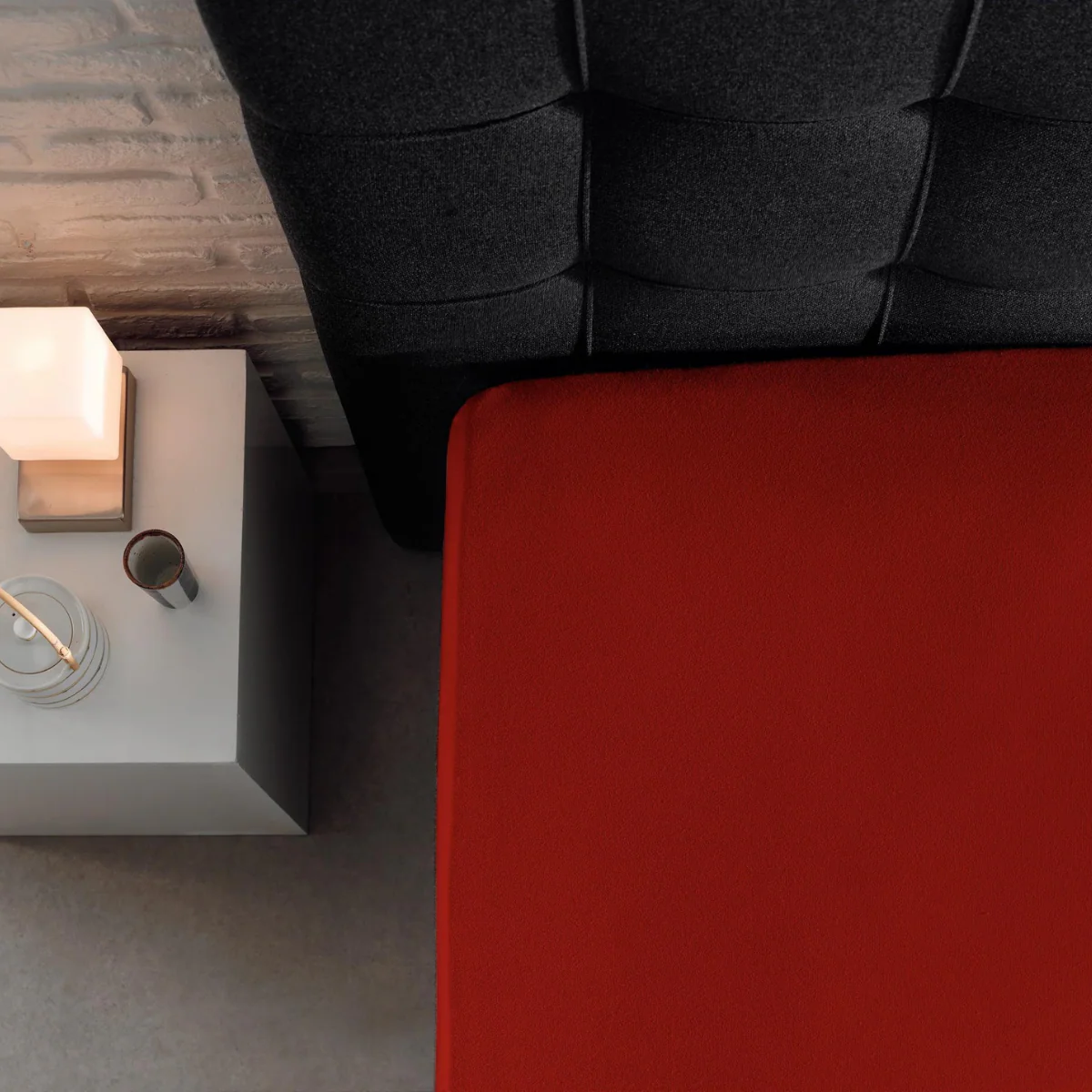 Drap-housse Simple Jersey Rouge - Image 3