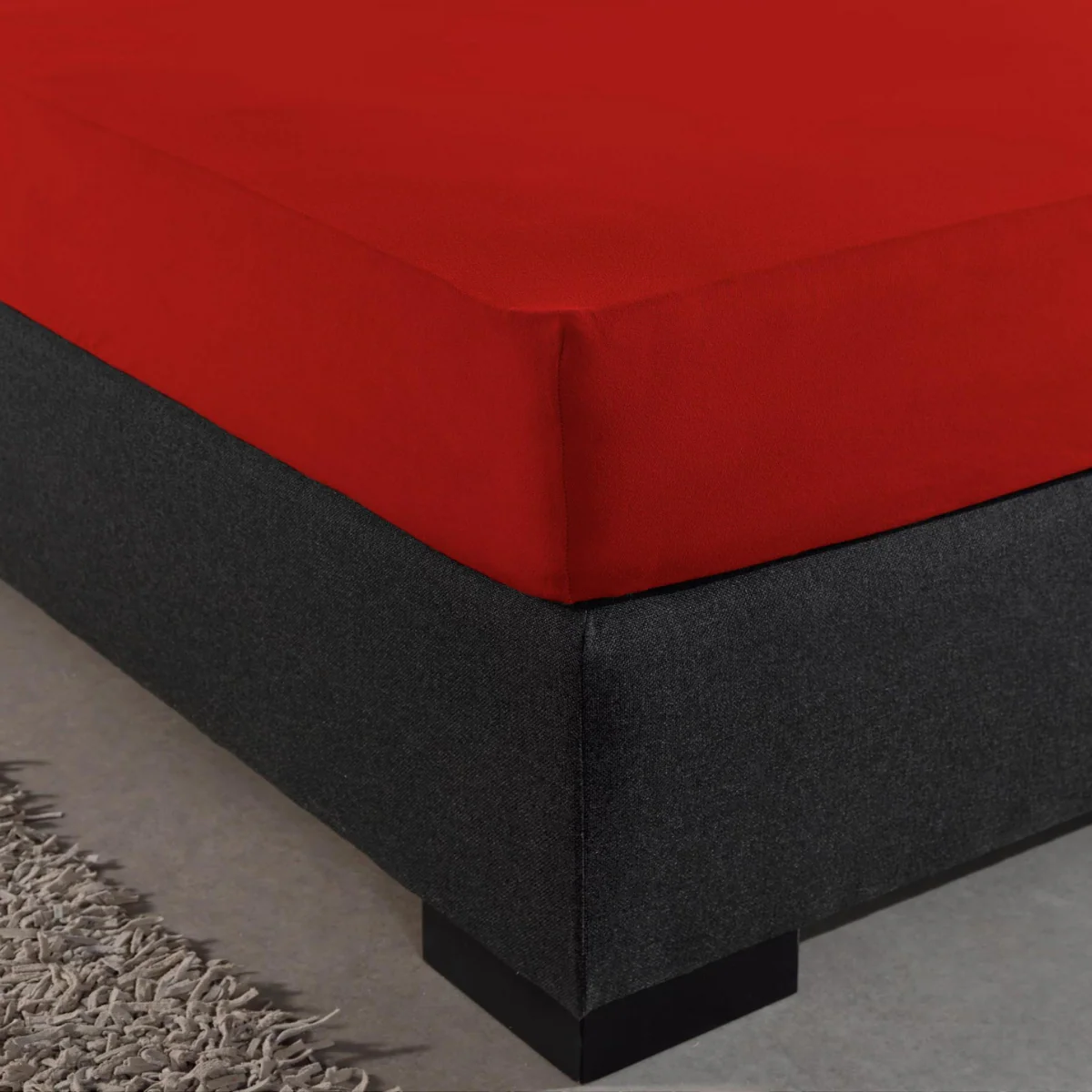 Drap-housse Simple Jersey Rouge - Image 4
