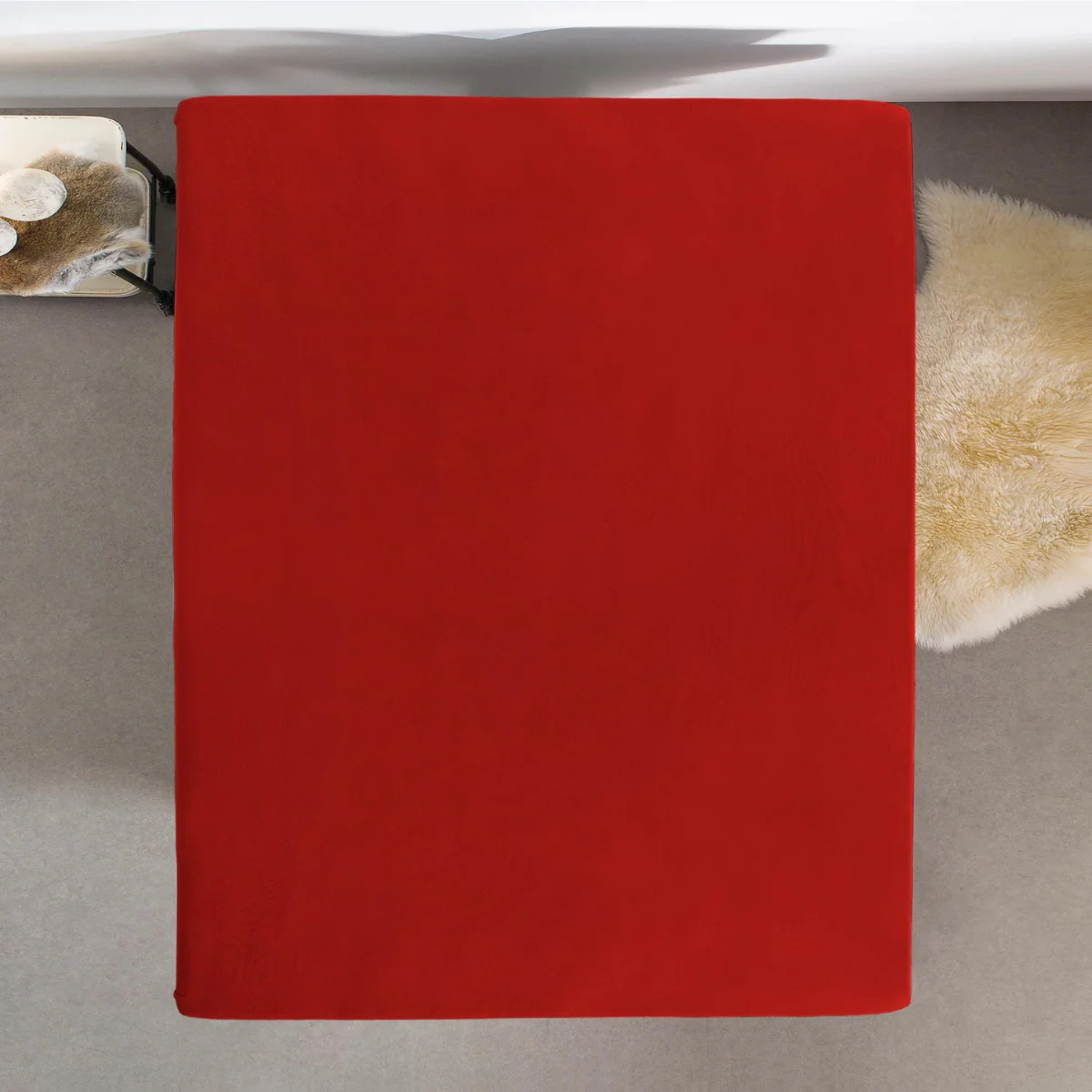 Drap-housse Simple Jersey Rouge - Image 5