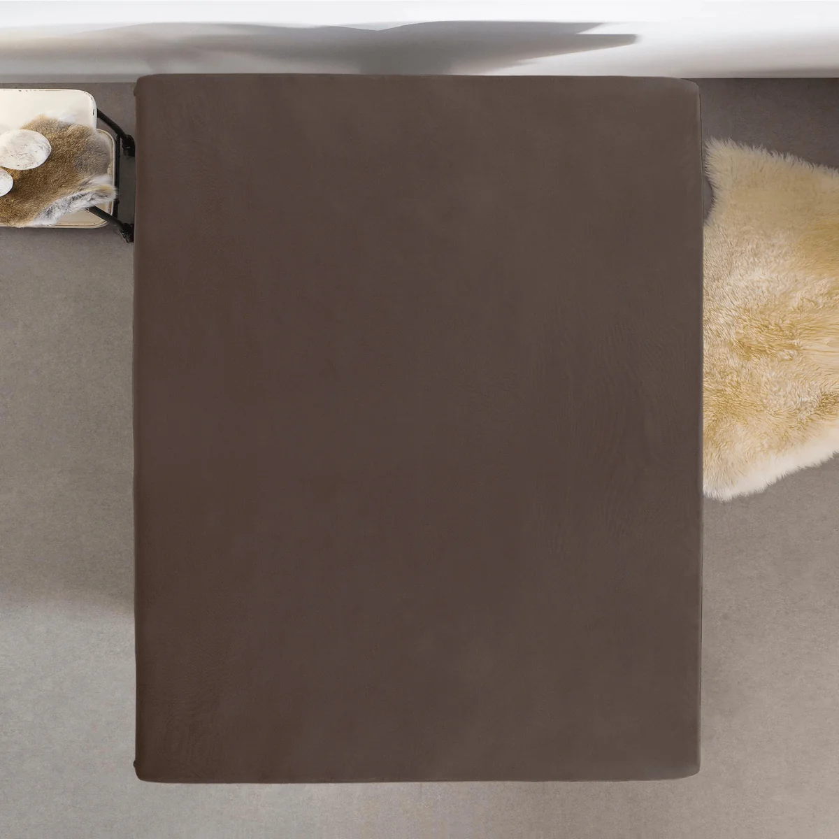 Drap-housse Simple Jersey Taupe Profond - Image 4