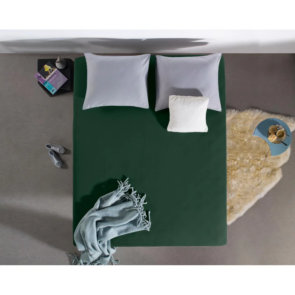 Drap-housse Simple Jersey Vert Botanique - Image 2