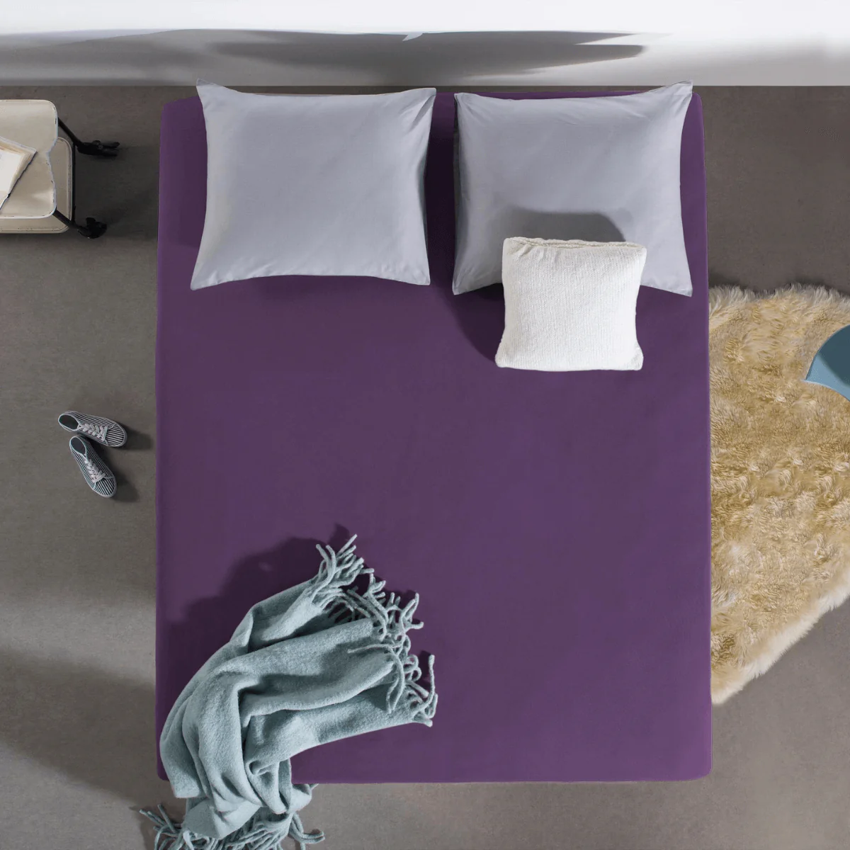 Drap-housse Simple Jersey Violet - Image 2