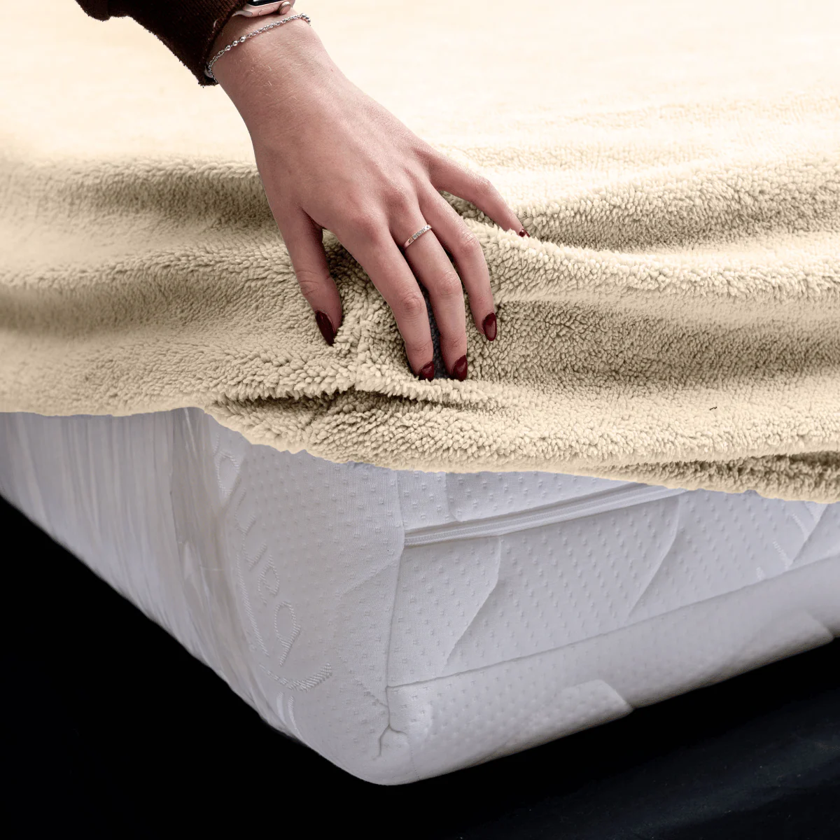 Drap-housse Teddy Taupe - Image 3