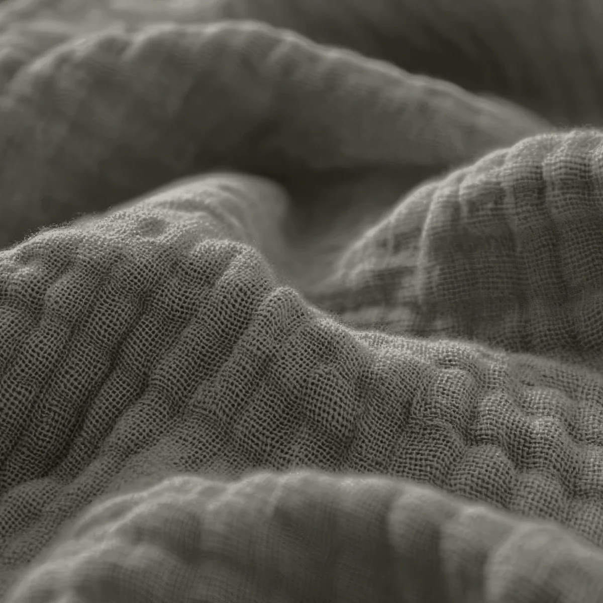 Drap-Housse Mousseline - Gris-Vert - Image 3