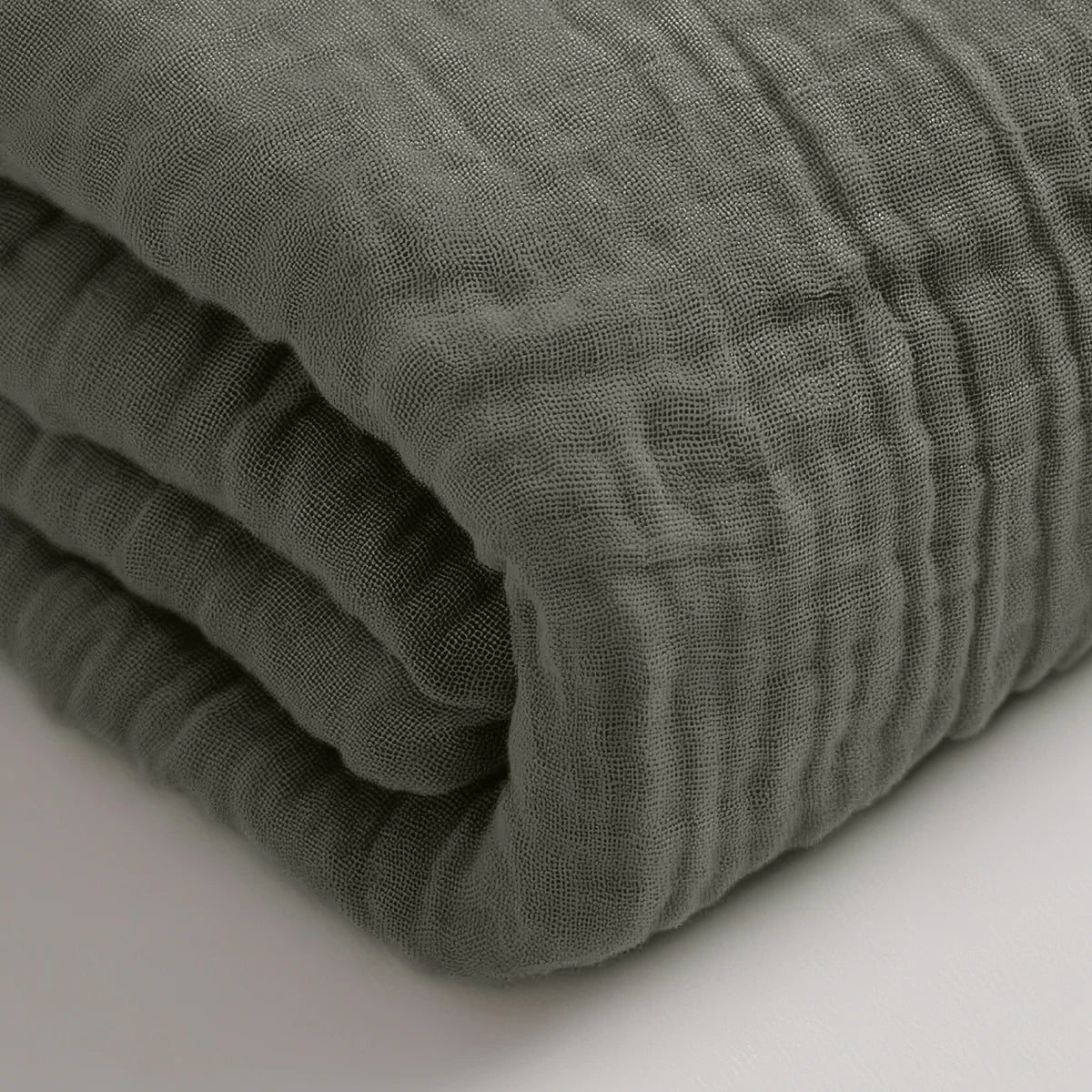 Drap-Housse Mousseline - Gris-Vert - Image 5