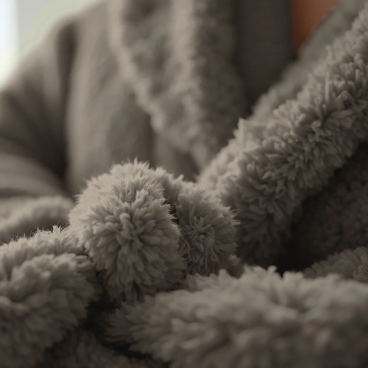 Robe de Chambre Teddy - Taupe - Image 7