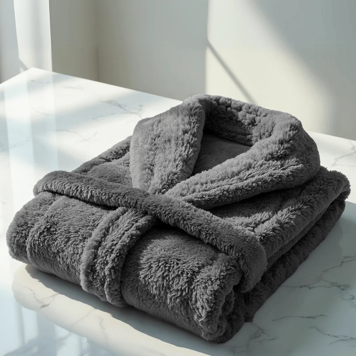 Robe de Chambre Teddy - Anthracite - Image 5