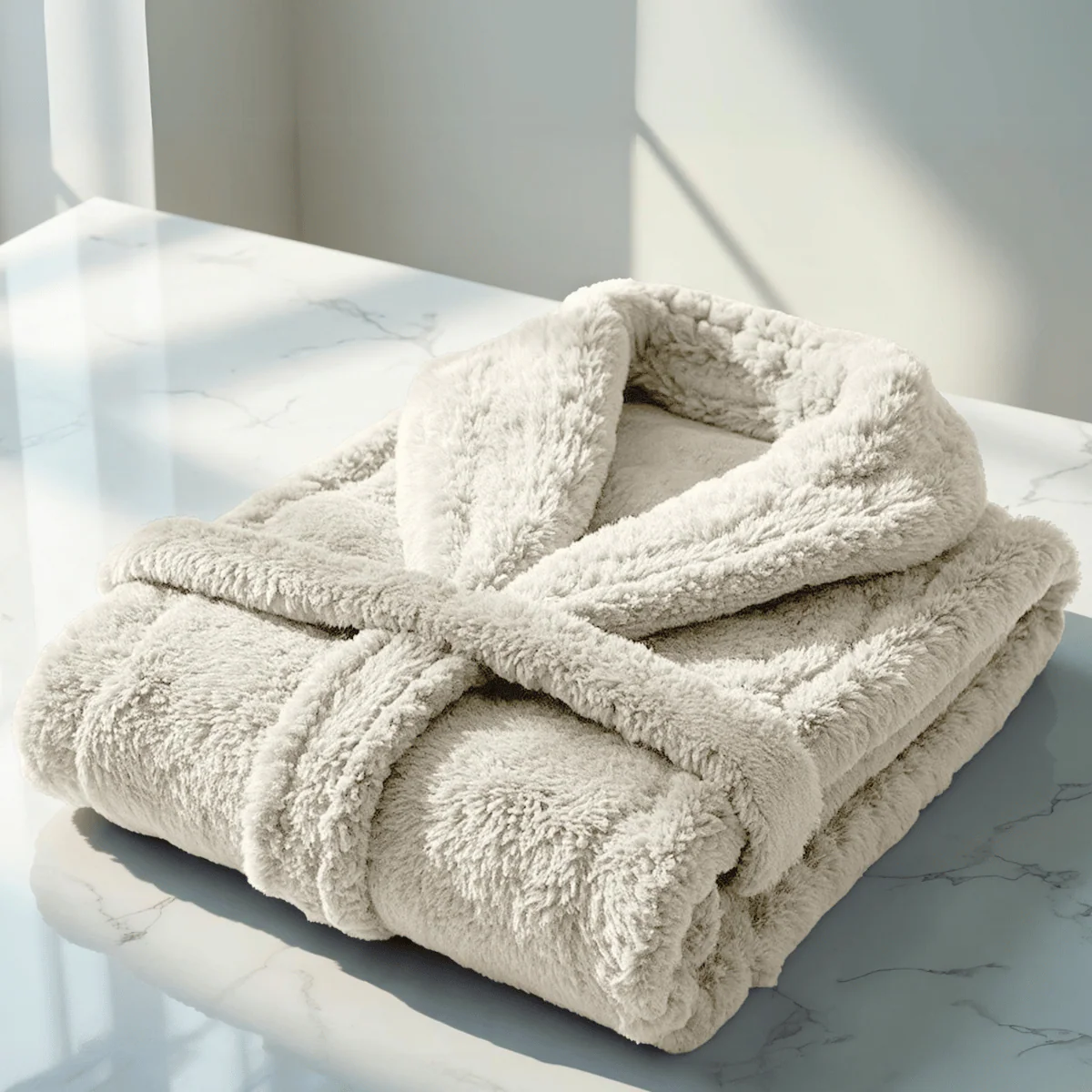 Robe de Chambre Teddy - Beige - Image 5