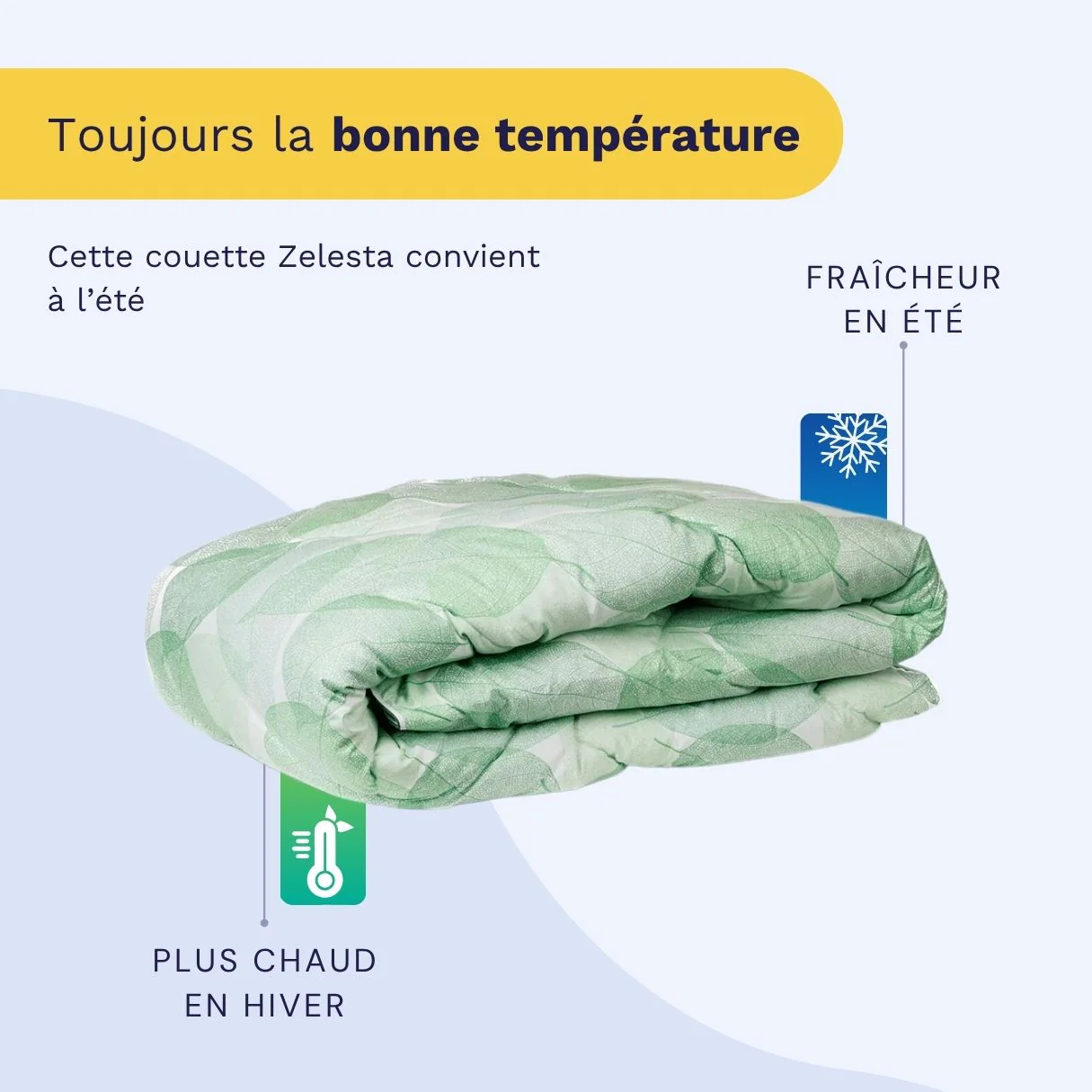 Zelesta Comfort Design Couette Été - Feuilles Délicates - Image 4