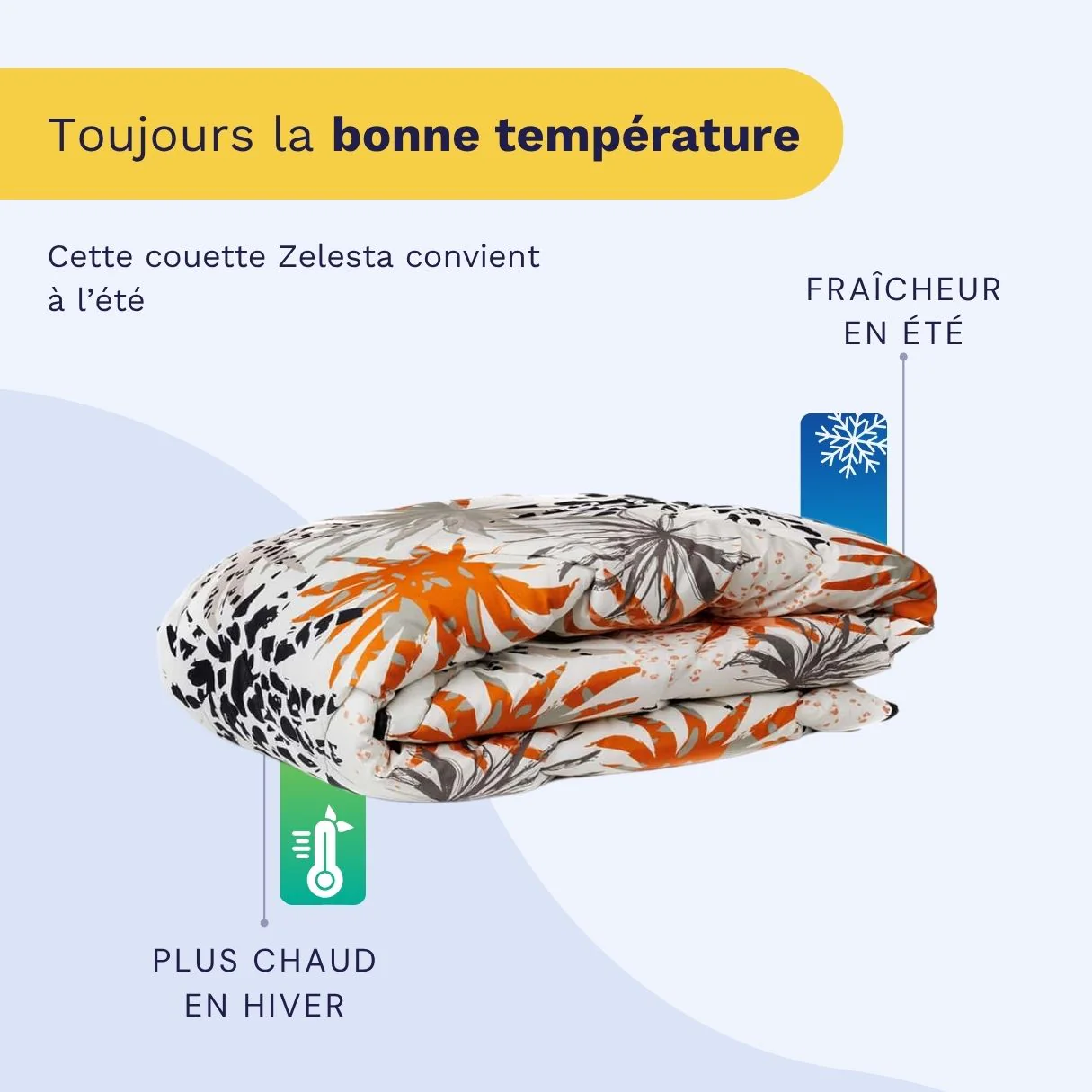 Zelesta Comfort Design Couette Été - Jungle Orange - Image 4