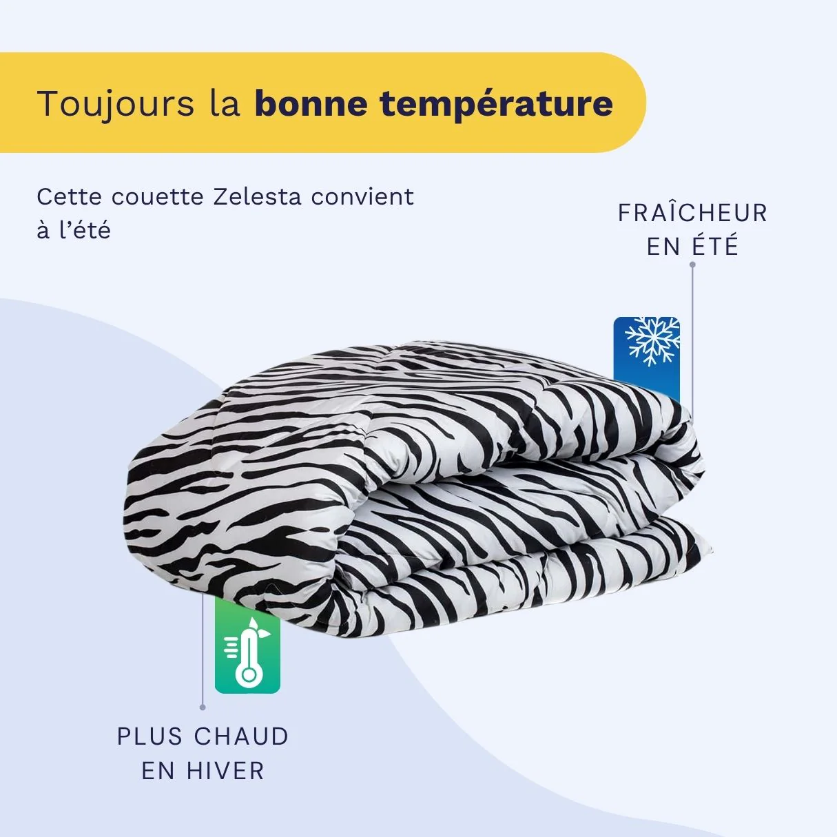Zelesta Comfort Design Couette Été - Peau de Zèbre - Image 4