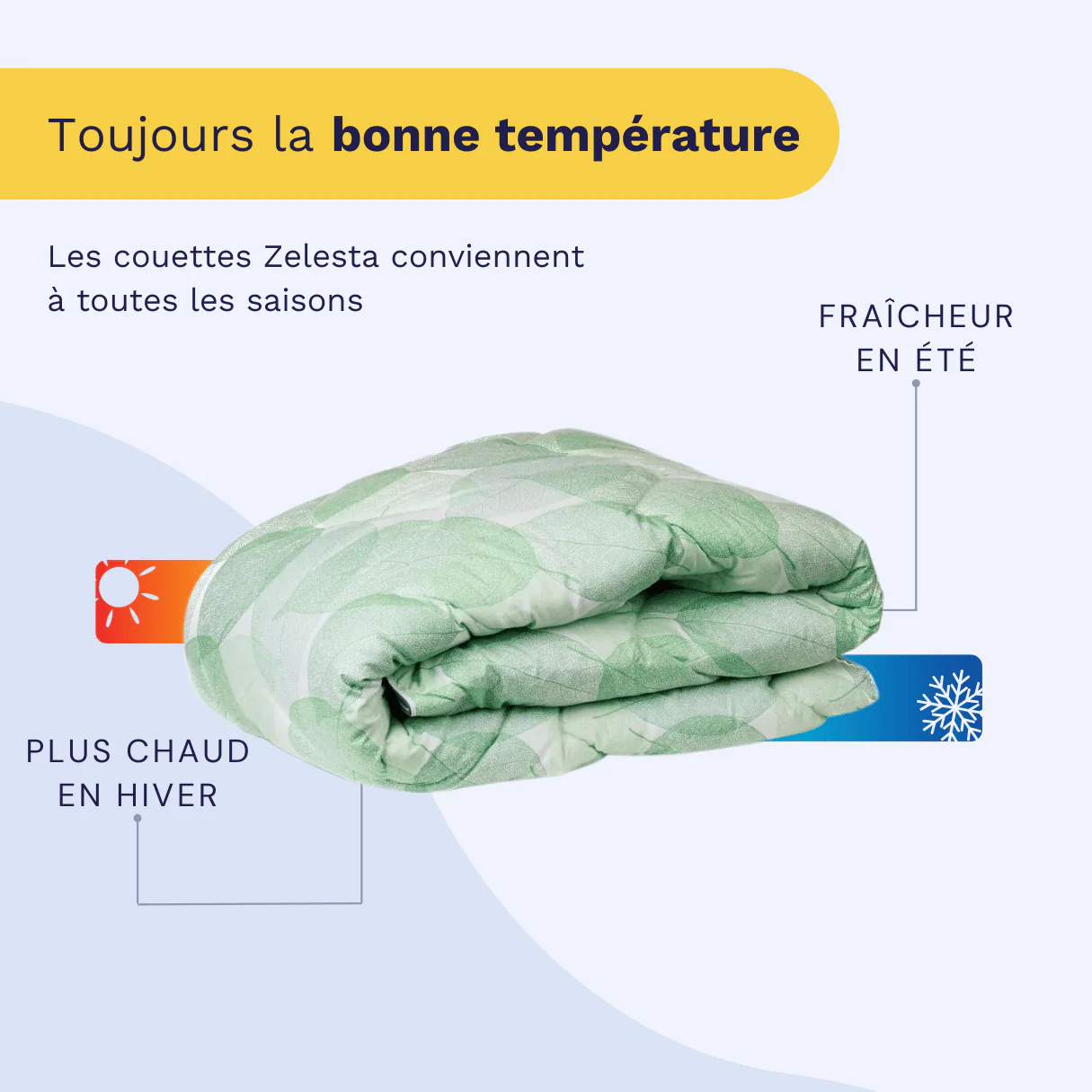 Zelesta Comfort Design Couette - Feuilles Délicates - Image 4