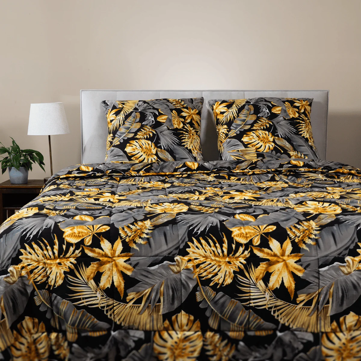 Zelesta Comfort Design Couette - Feuilles Dorées - Image 2