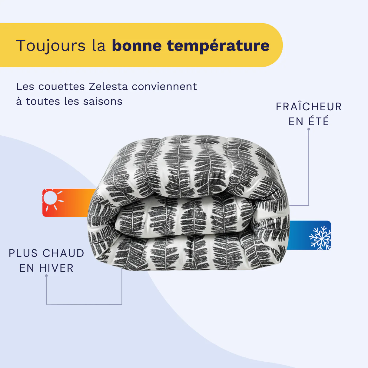 Zelesta Comfort Design Couette - Plume de Savane - Image 3