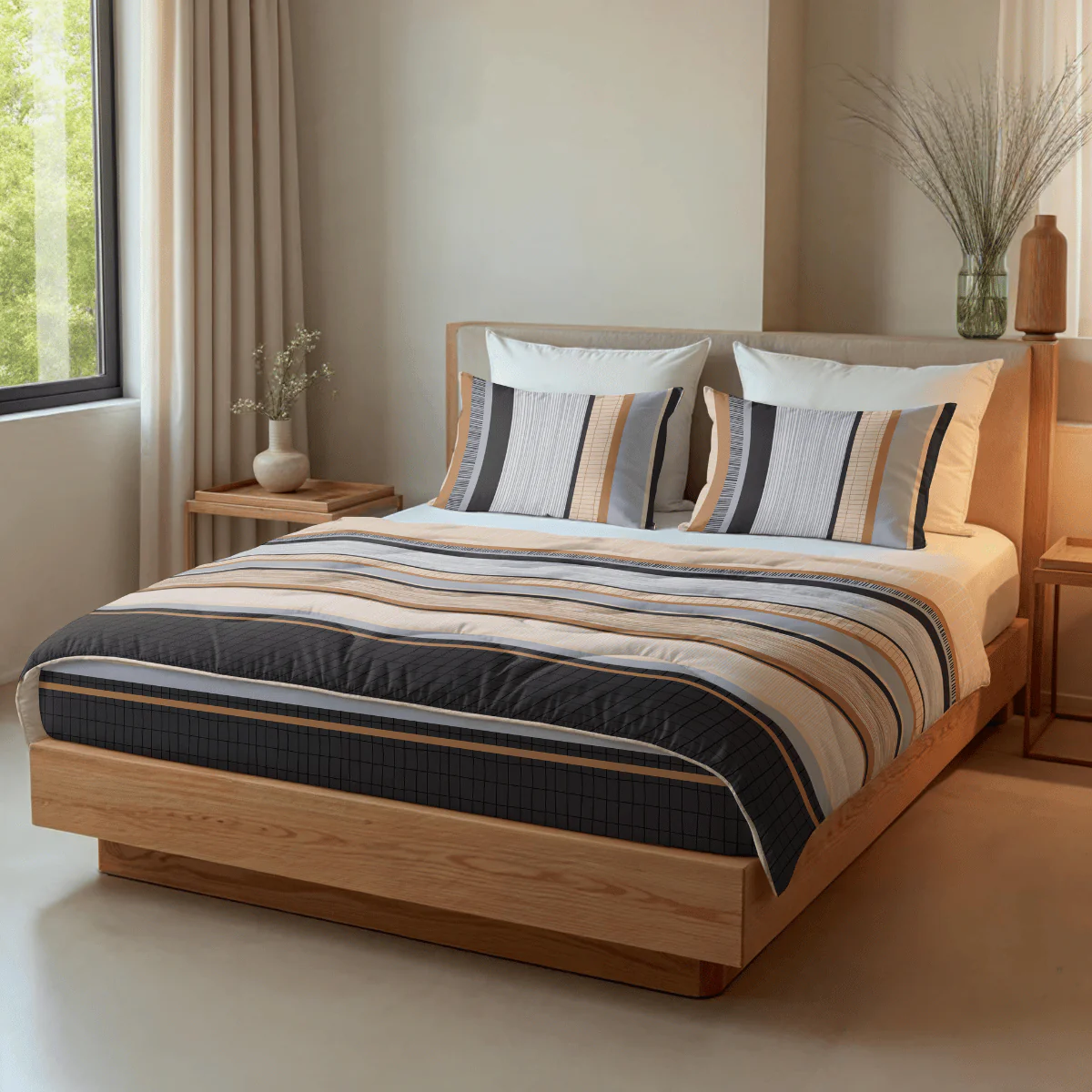 Zelesta Comfort Design Couette - Rayures Bleues - Image 2