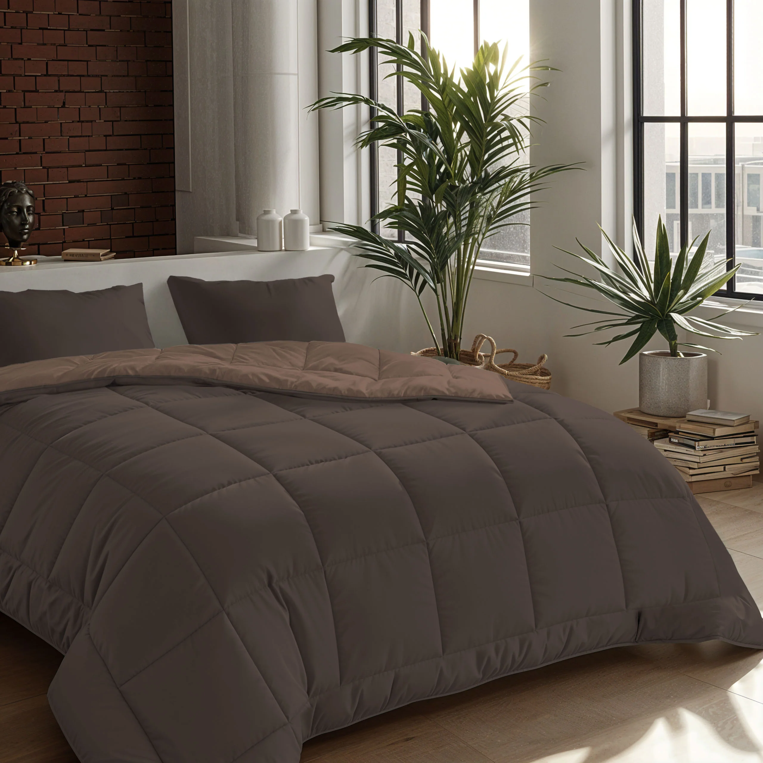 Zelesta Comfort Duo Taies d'Oreiller - Set de 2 - Brun Chocolat - Image 3