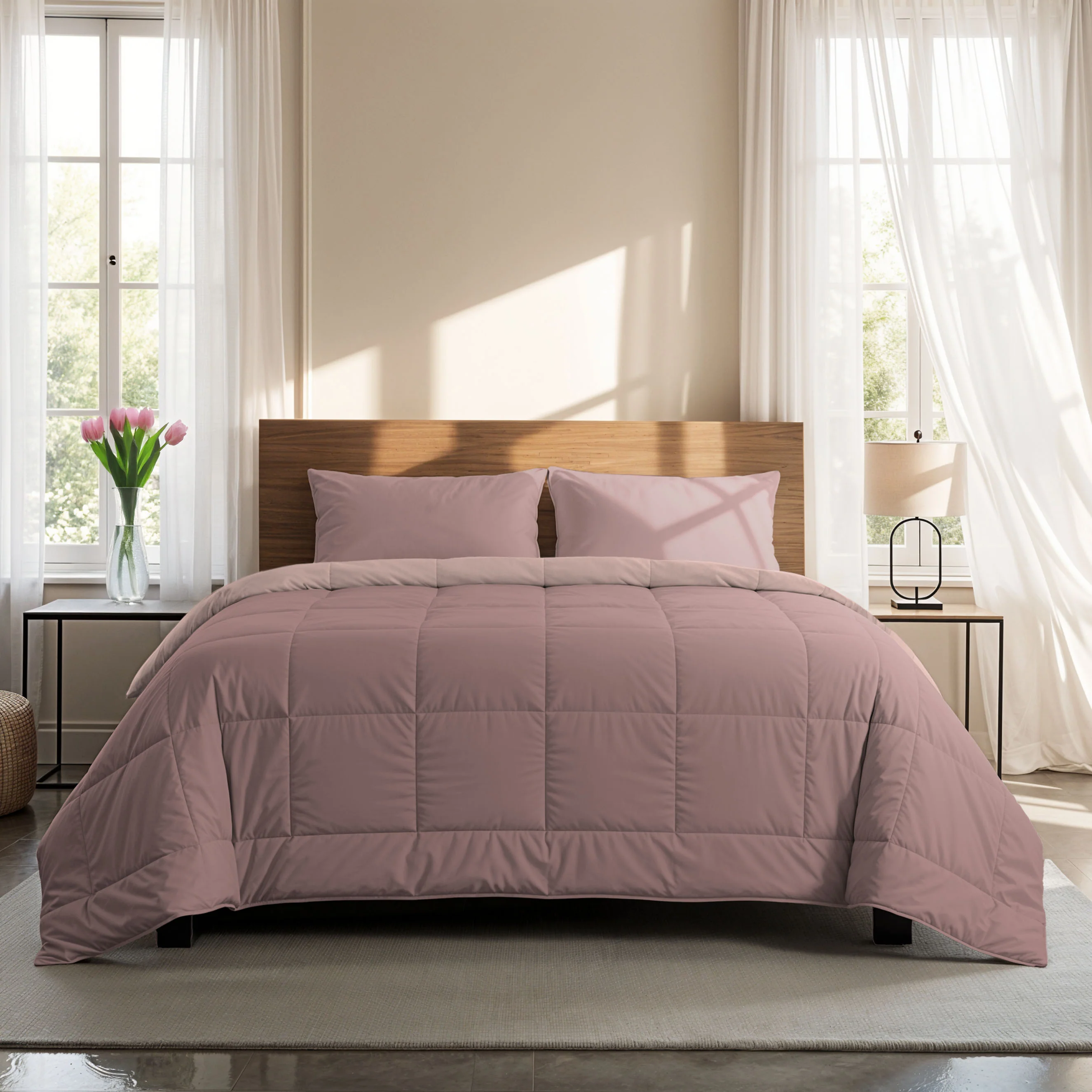 Zelesta Comfort Duo Couette Été - Rose Poudré & Rose Clair - Image 2